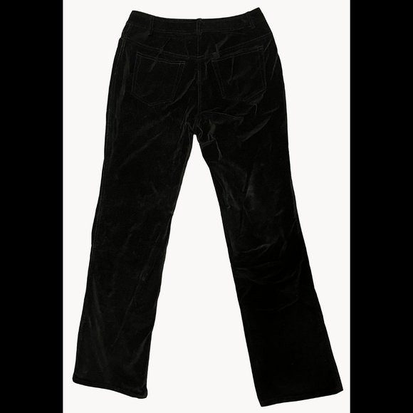 Calvin Klein CK 4 Pocket Wide Leg Black Velvet Jeans : Size 6 : Never Worn - Picture 2 of 3